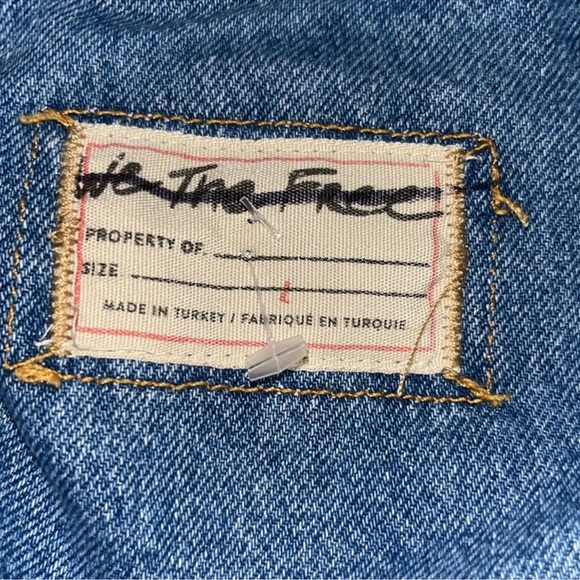 NWOT We The Free - Leah Denim Pullover, L - Picture 5 of 5